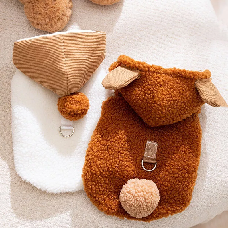 Pet Sleeveless Teddy Hoodie for Dogs - Image 5