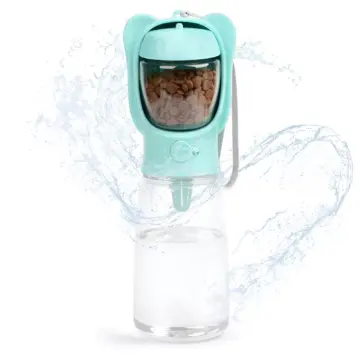 Portable Dog Water Bottle with Food Container