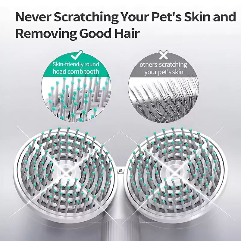 Cat Grooming Slicker Brush with Negative Ions for Shedding & Grooming - Image 3