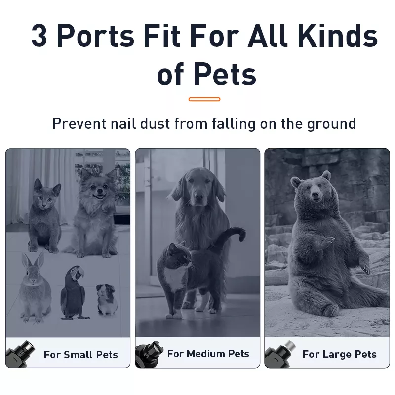 Electric Pet Nail Grinder with LED Lights – Rechargeable Dog & Cat Nail Trimmer - Image 4