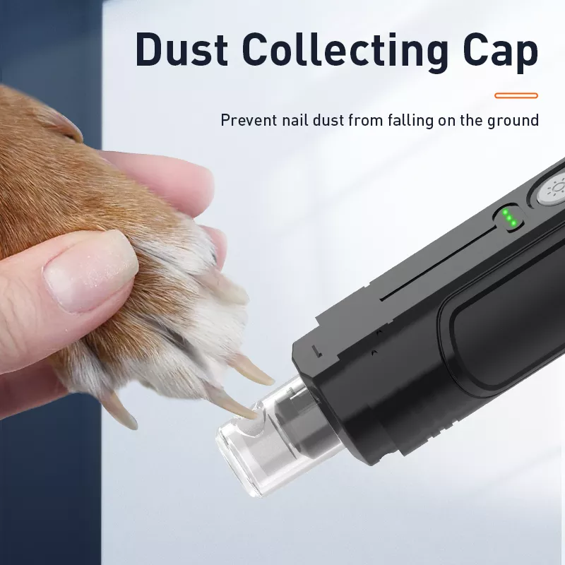 Electric Pet Nail Grinder with LED Lights – Rechargeable Dog & Cat Nail Trimmer - Image 2