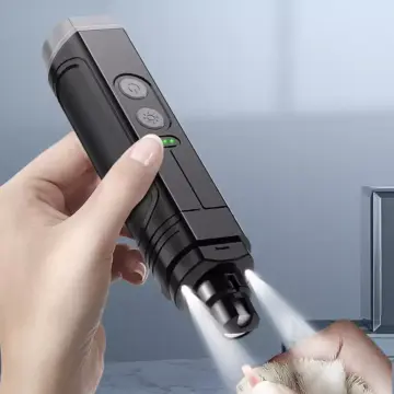 Electric Pet Nail Grinder with LED Lights – Rechargeable Dog & Cat Nail Trimmer