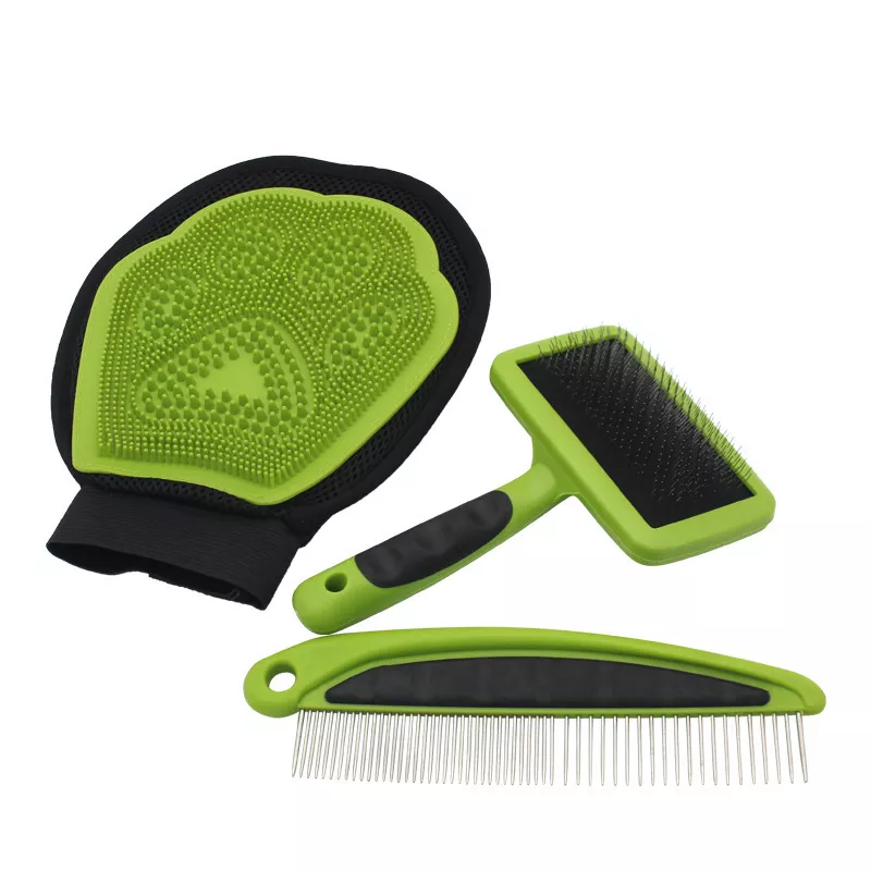 Luxury Dog Washing Brush Hair Remover Glove & Comb Tool Set for Grooming Cats & Dogs - Image 2