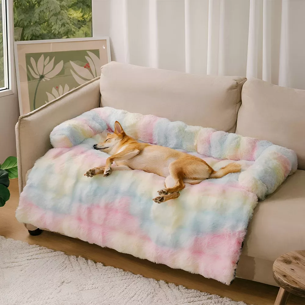 Fluffy Plush Pet Dog Bed Sofa for Large Dogs - Image 3