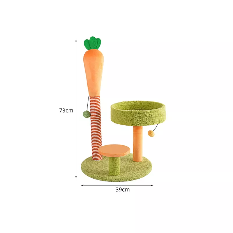 Carrot-Shaped Cat Scratcher and Climbing Frame - Image 6