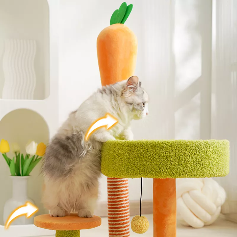 Carrot-Shaped Cat Scratcher and Climbing Frame - Image 3