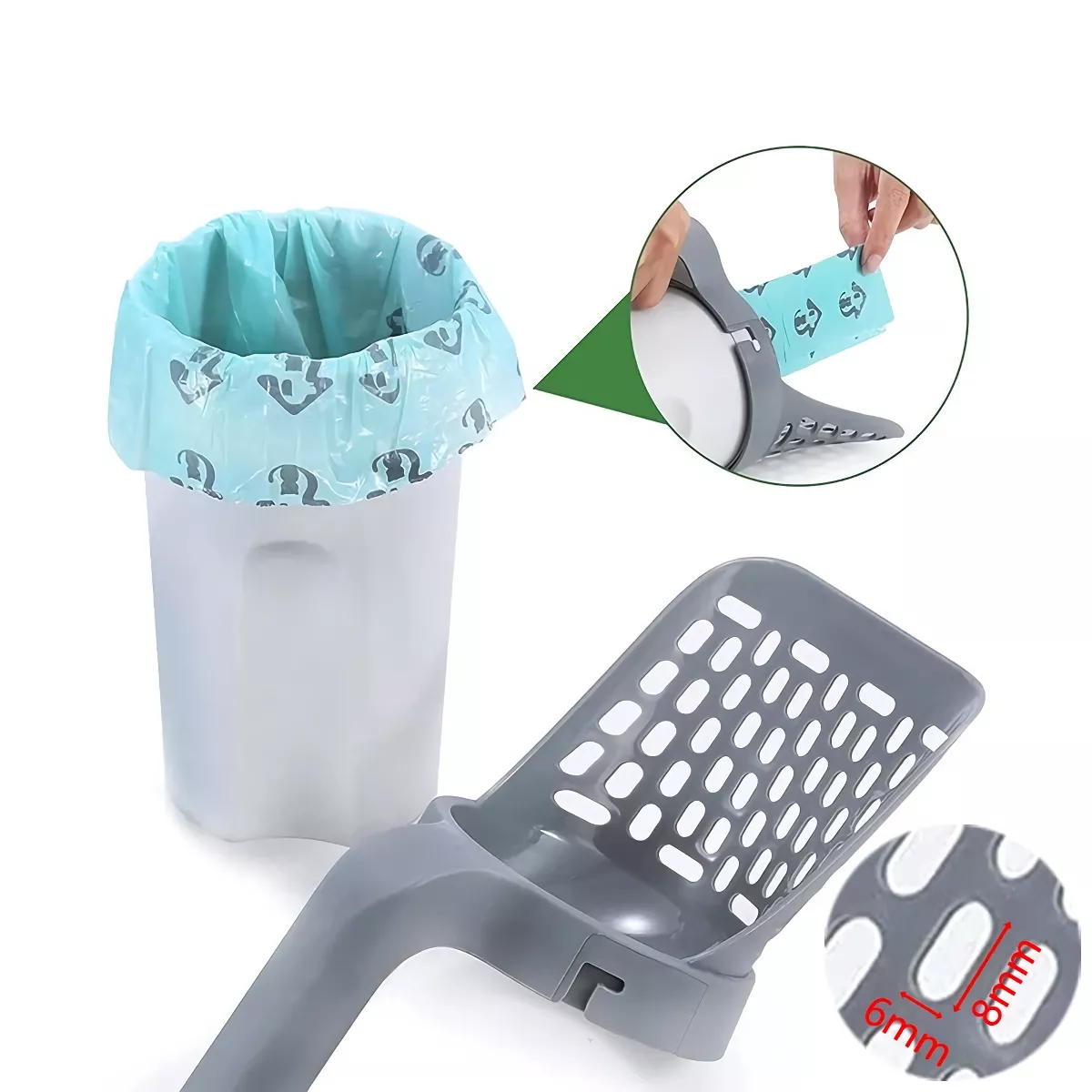 Self-Cleaning Cat Litter Scoop with Waste Bin – Easy & Mess-Free Cleaning - Image 4