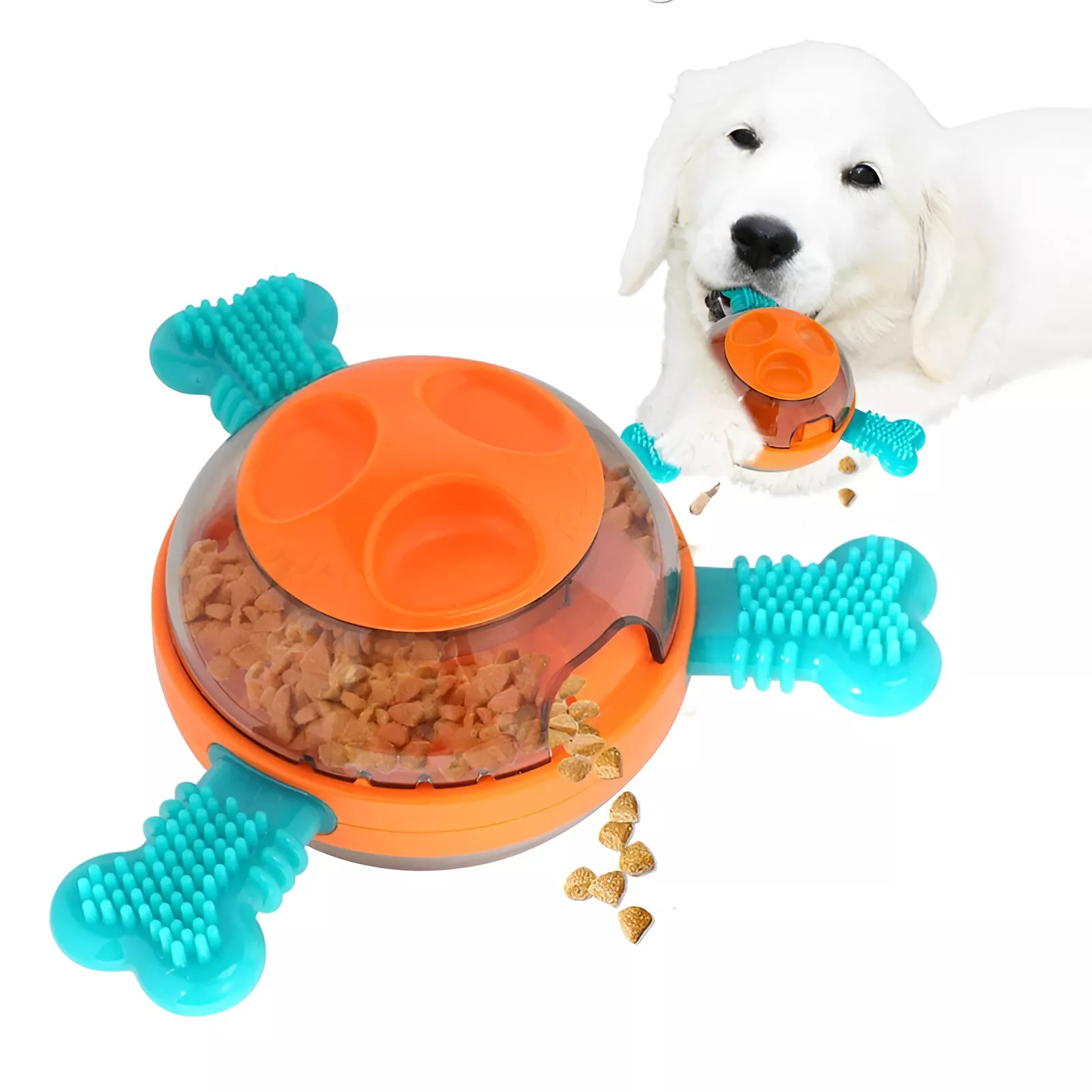 Durable Interactive Dog Chew Toy & Treat Dispenser for Medium & Large Dogs