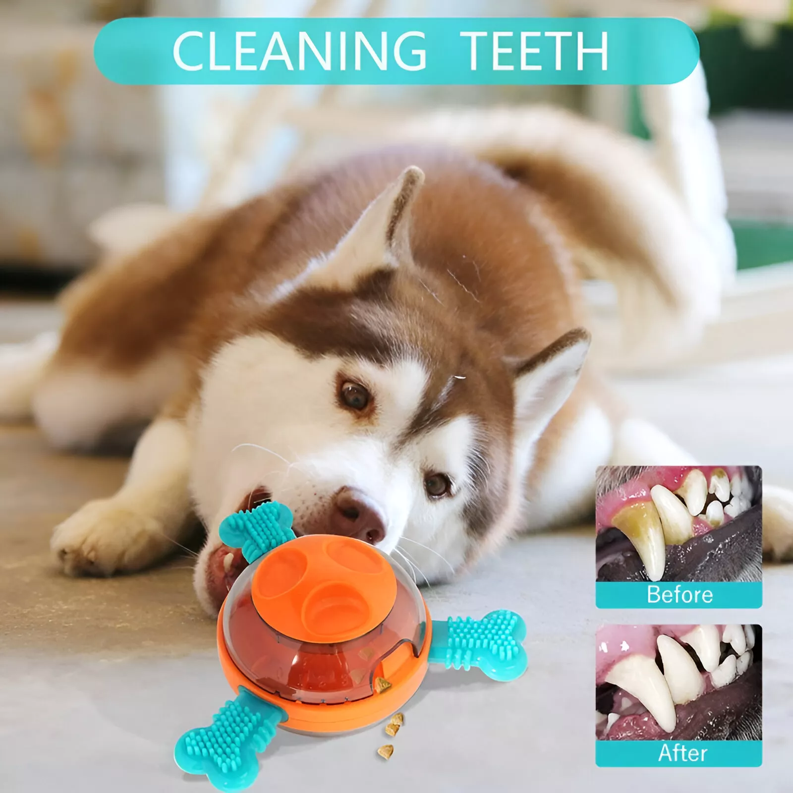 Durable Interactive Dog Chew Toy & Treat Dispenser for Medium & Large Dogs - Image 2