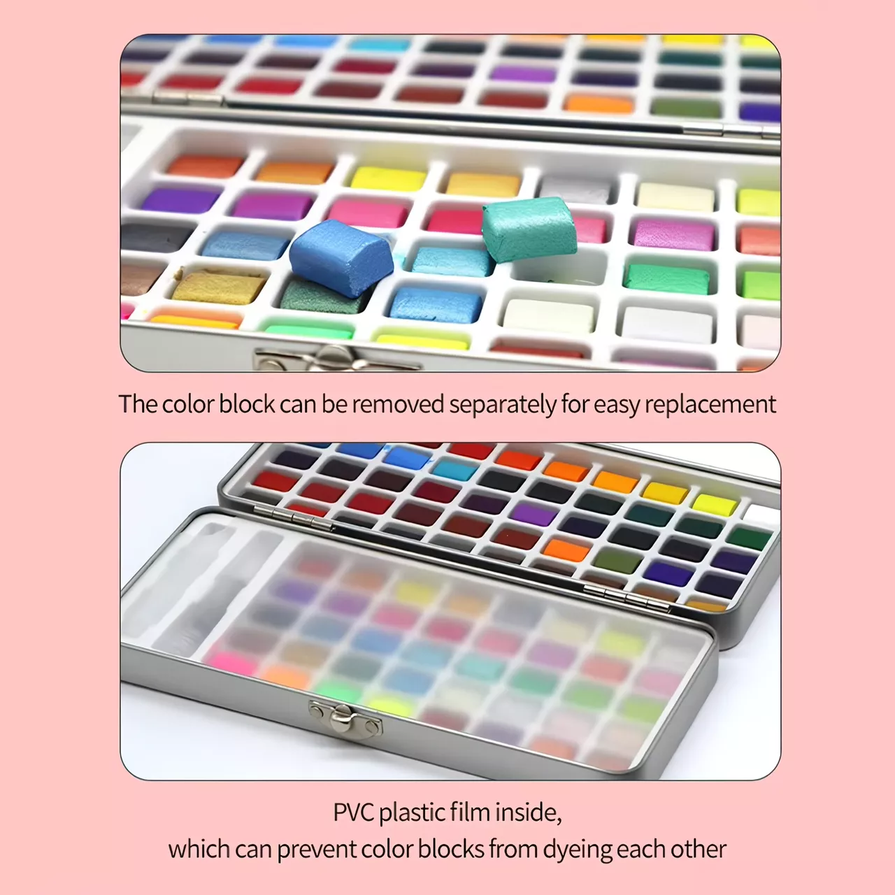 90 Colors Watercolor Paint Set - Neon, Metallic, Pearlescent, Fluorescent Pigments for Artists - Image 4