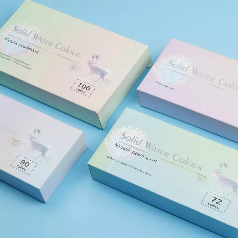 Professional Watercolor Paint Set with Glitter in Portable Metal Box - Image 8