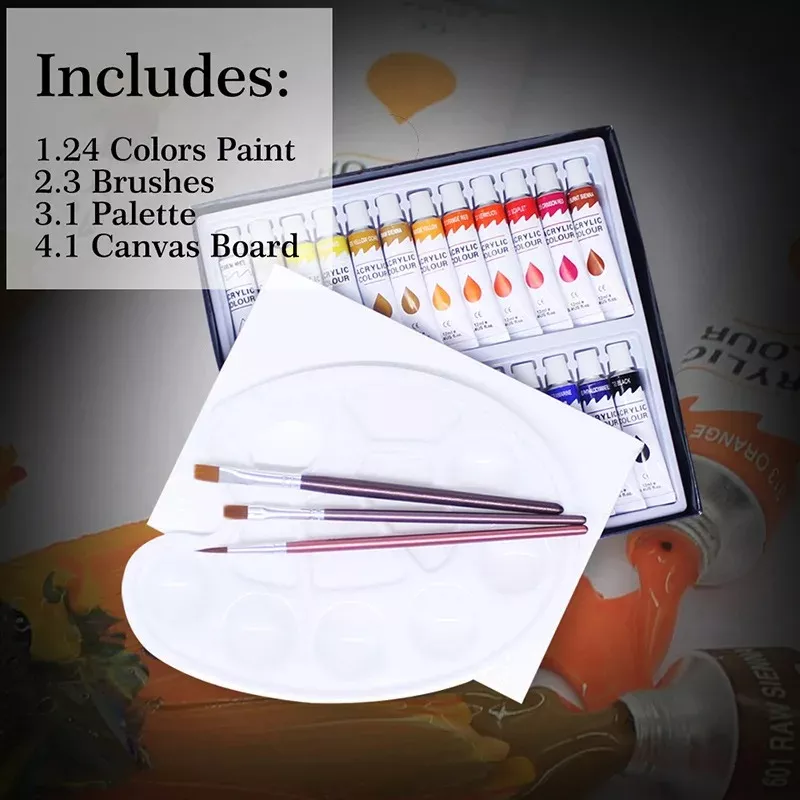 24 Colors Acrylic Paint Set - Image 4