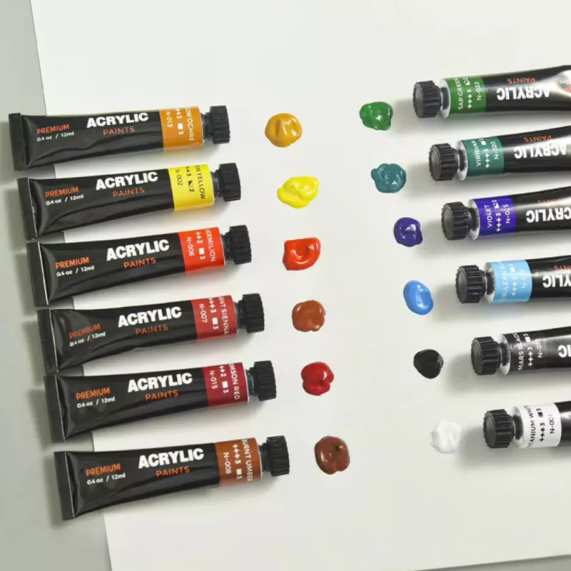 24 Colors 12ml Acrylic Paint Set