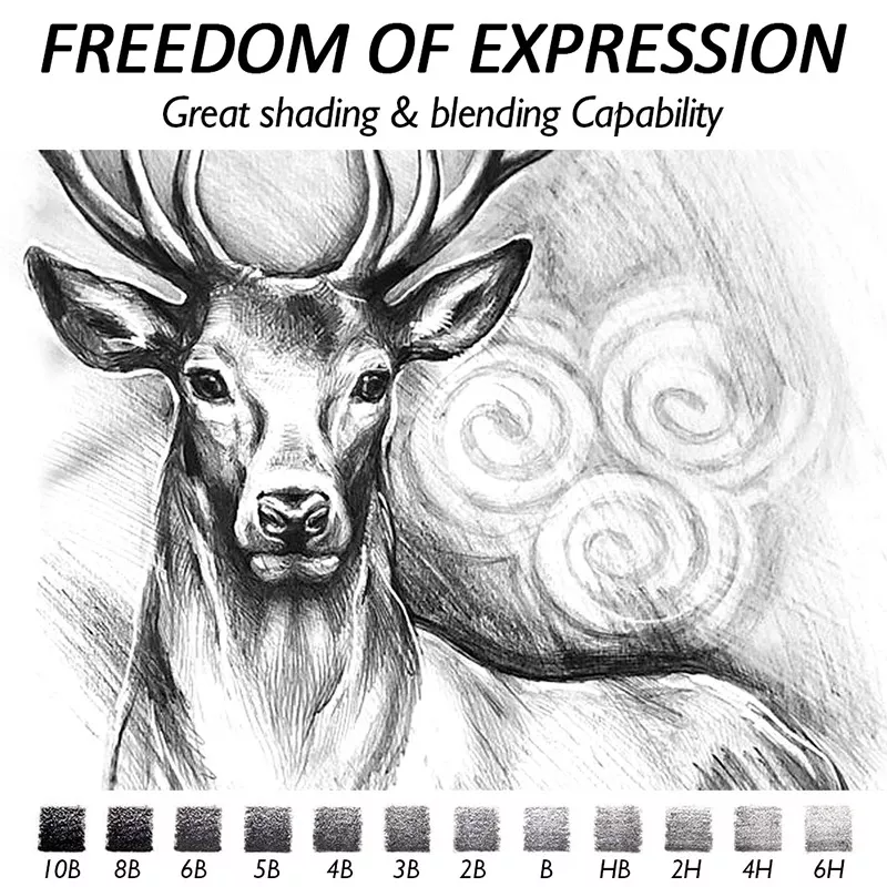 12-Piece Drawing and Sketching Pencil Set for Beginners and Professional Artists - Image 3