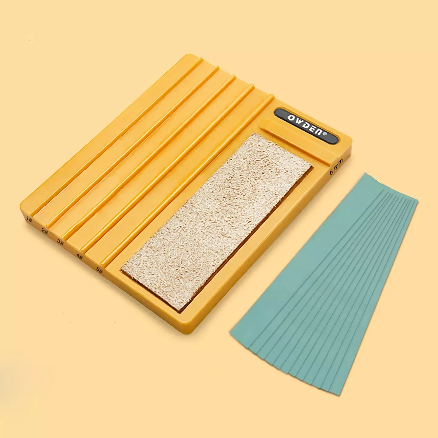 Extended Leather Edge Beveler Sharpener with Sandpaper