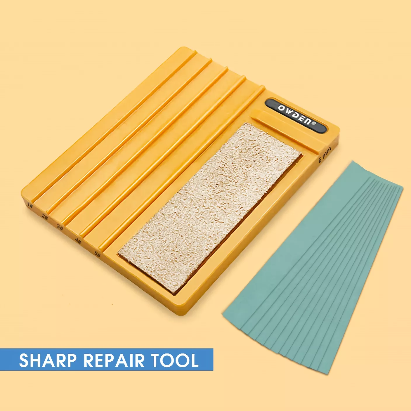 Extended Leather Edge Beveler Sharpener with Sandpaper - Image 2