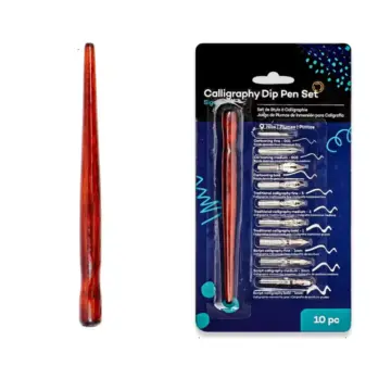 9 Calligraphy Nibs Dip Pen Set for Lettering, Sketching, and Art Drawing