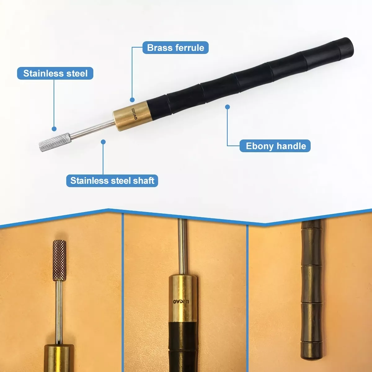 Colorful Leather Edge Roller Dye Pen for Crafting - Image 3