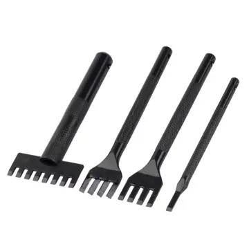 4-Piece Leather Lacing Chisel Set for DIY Crafting