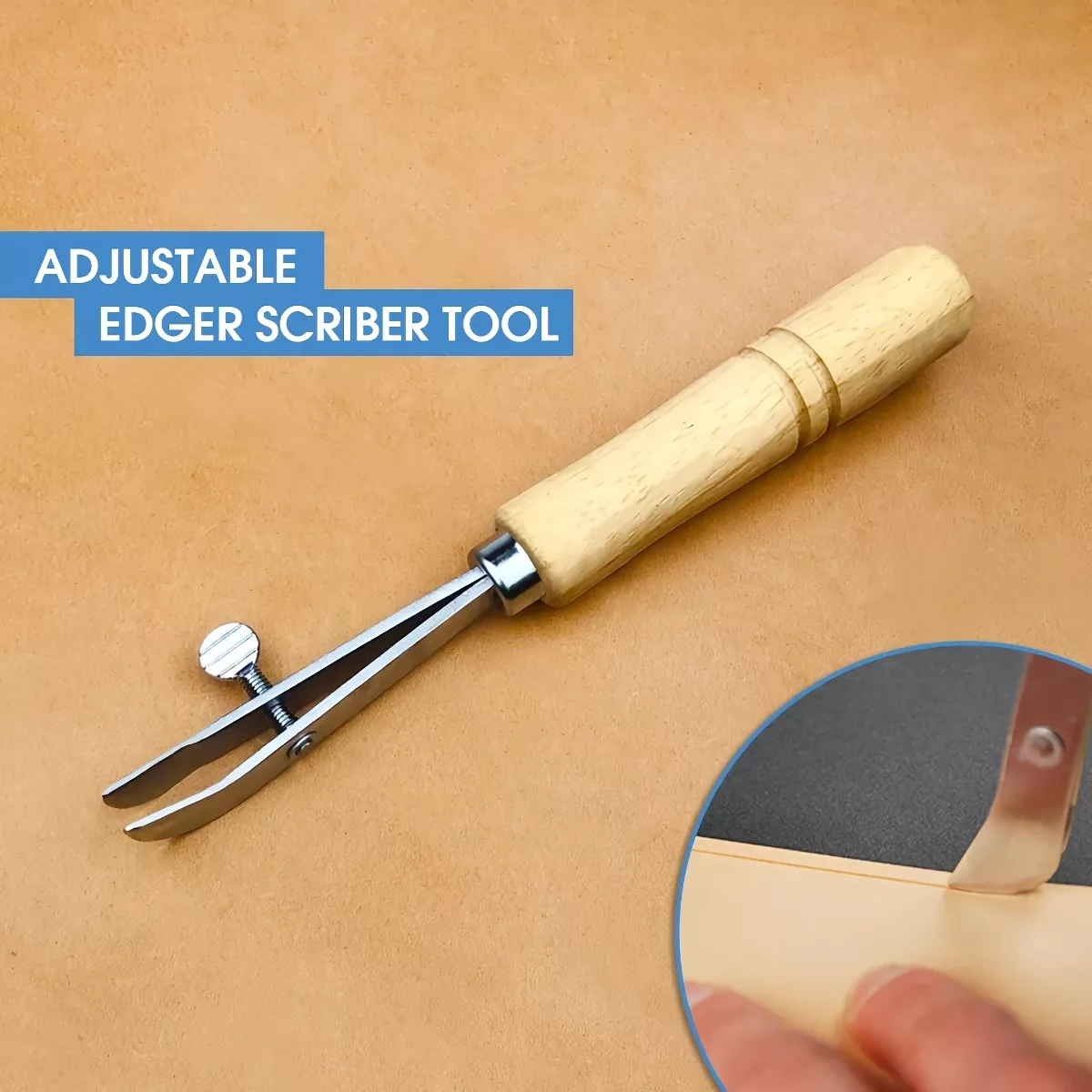 Adjustable Stainless Edge Scriber for Leather Crafting - Image 2