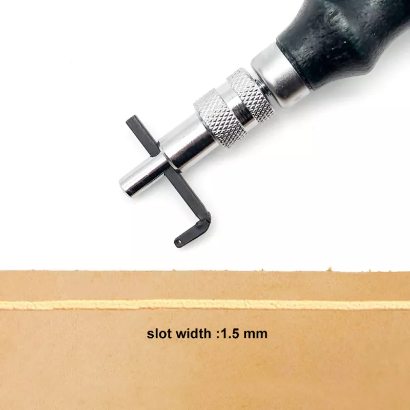 Adjustable Leather Edge Grooving Tool with 1.5mm Steel Tip - Image 4
