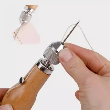 Leather Hand Sewing Kit with Needles, Waxed Thread & Awl – Heavy Duty Stitcher Set for Canvas, Leather, Fabric Repair