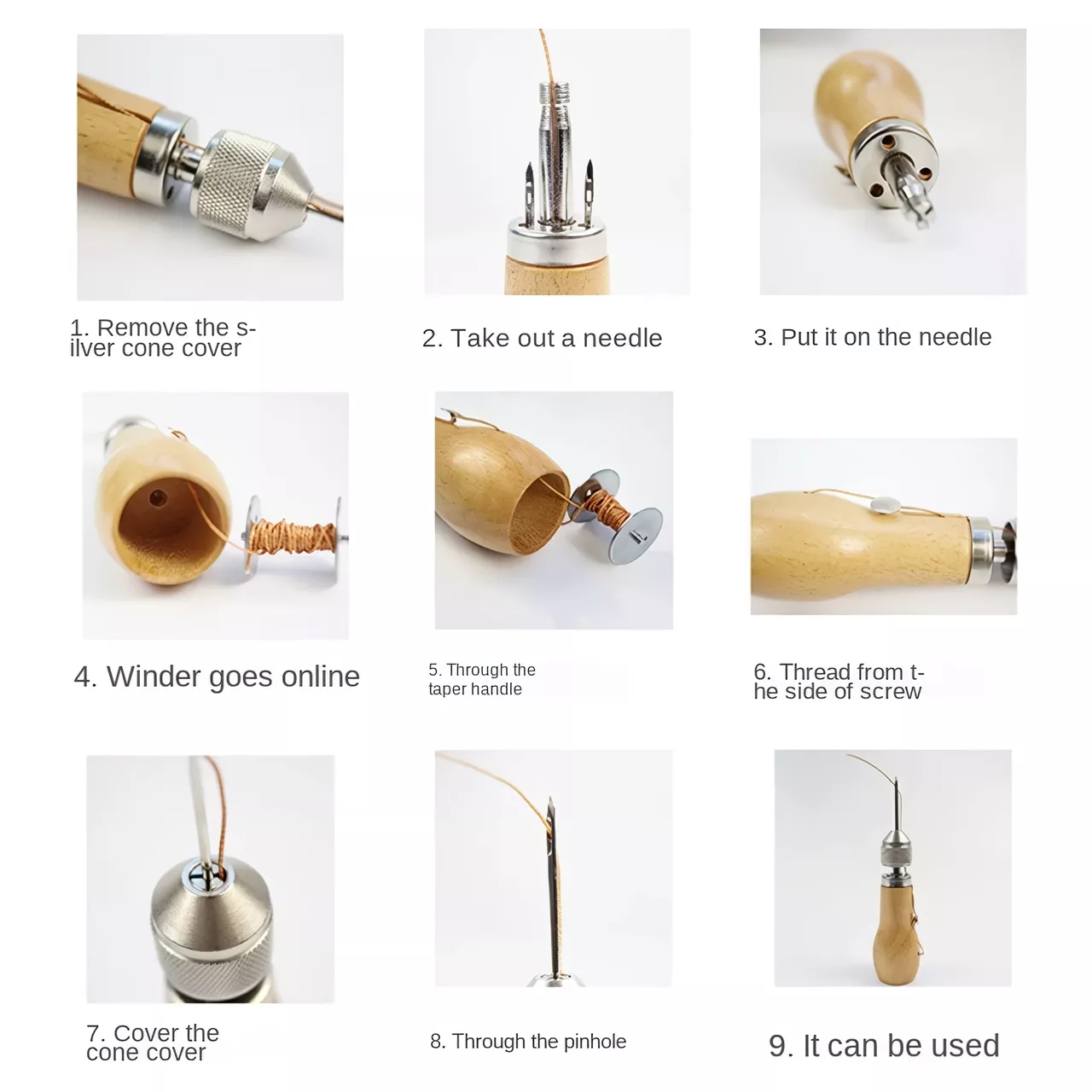 Leather Hand Sewing Kit with Needles, Waxed Thread & Awl – Heavy Duty Stitcher Set for Canvas, Leather, Fabric Repair - Image 5