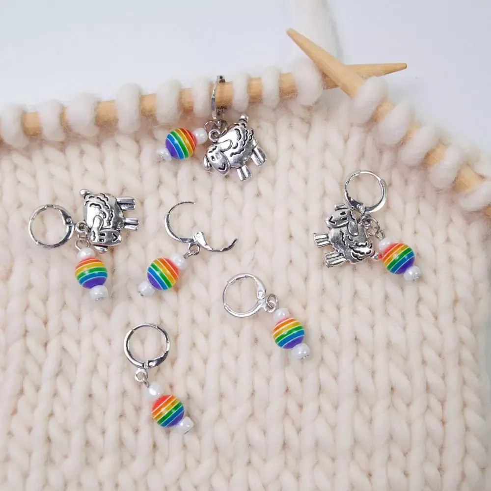 Colorful Metal Knitting Stitch Markers - Image 5