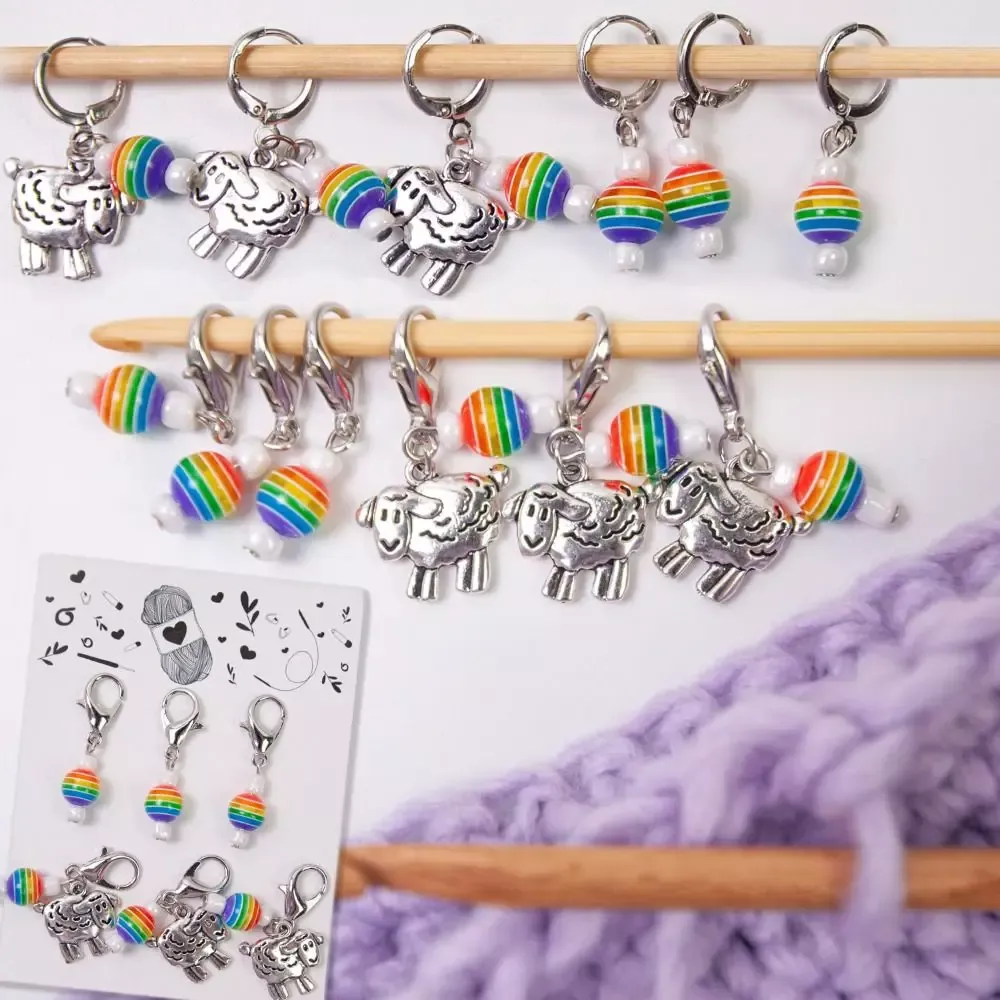 Colorful Metal Knitting Stitch Markers - Image 3