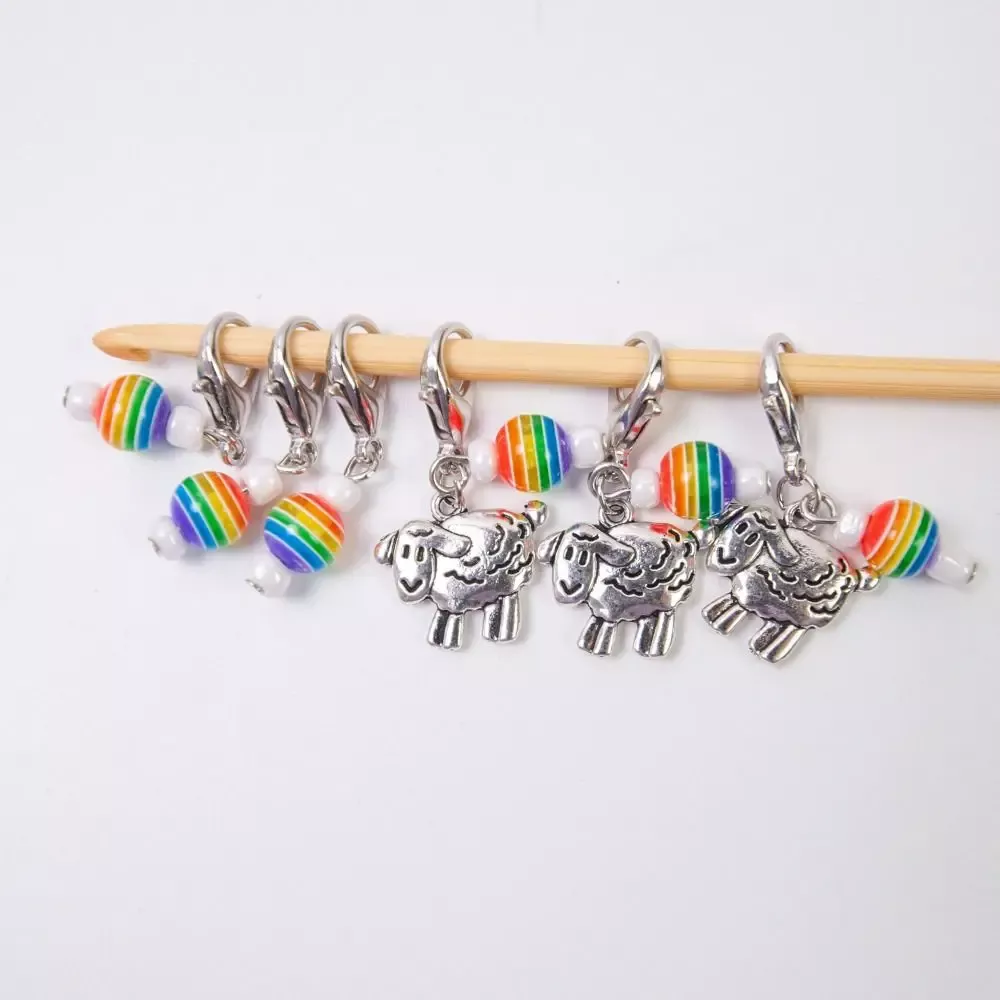 Colorful Metal Knitting Stitch Markers - Image 2