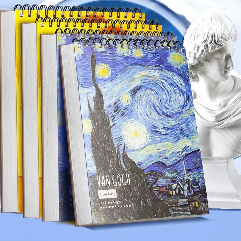 A4 Double Spiral Blank Sketching Book - 45 Thickened Sheets for Creative Art & Sketching