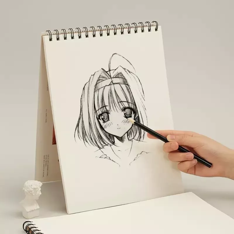 A4 Double Spiral Blank Sketching Book - 45 Thickened Sheets for Creative Art & Sketching - Image 6