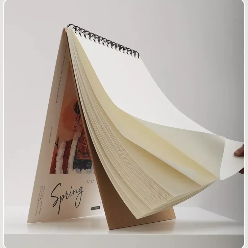 A4 Double Spiral Blank Sketching Book - 45 Thickened Sheets for Creative Art & Sketching - Image 3