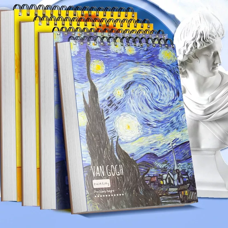 A4 Double Spiral Blank Sketching Book - 45 Thickened Sheets for Creative Art & Sketching - Image 2