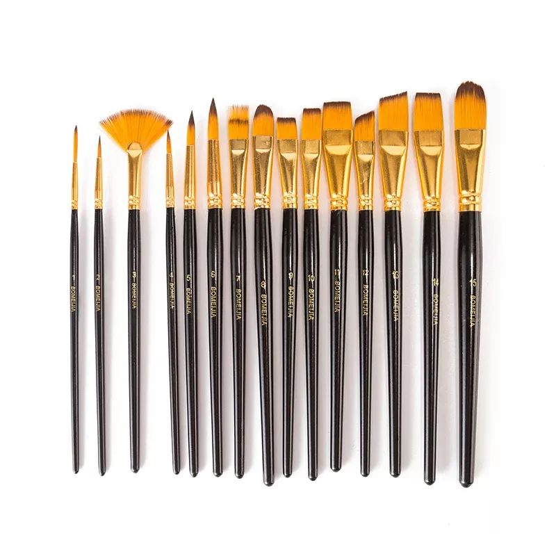 12-Piece Paint Brush Set with Palette & Canvas Bag - Image 5