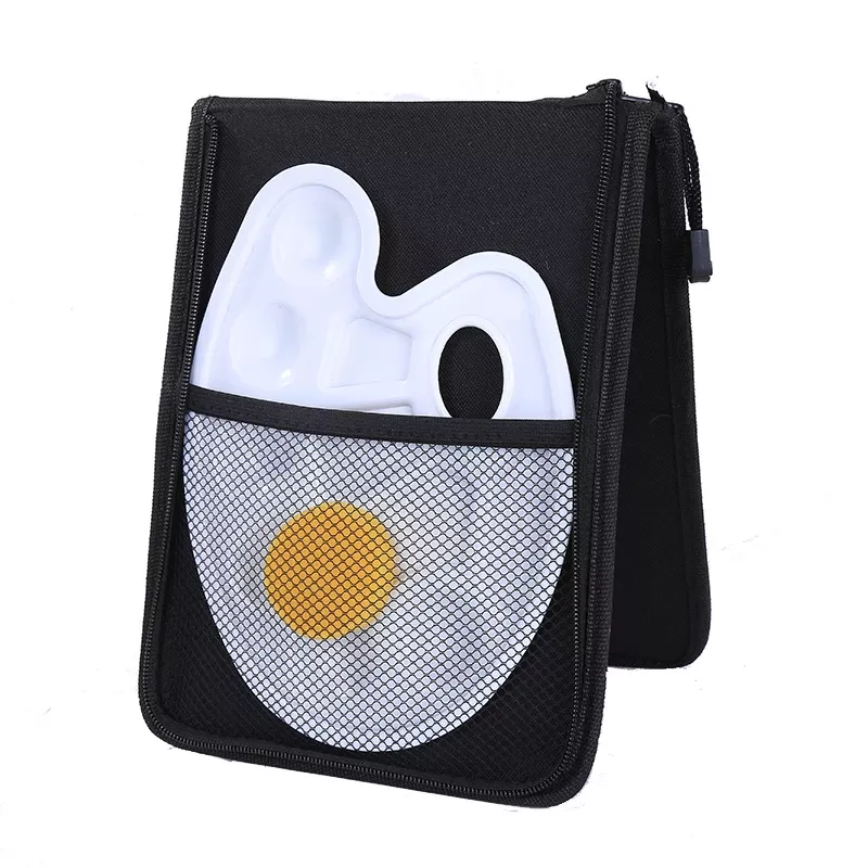 12-Piece Paint Brush Set with Palette & Canvas Bag - Image 4