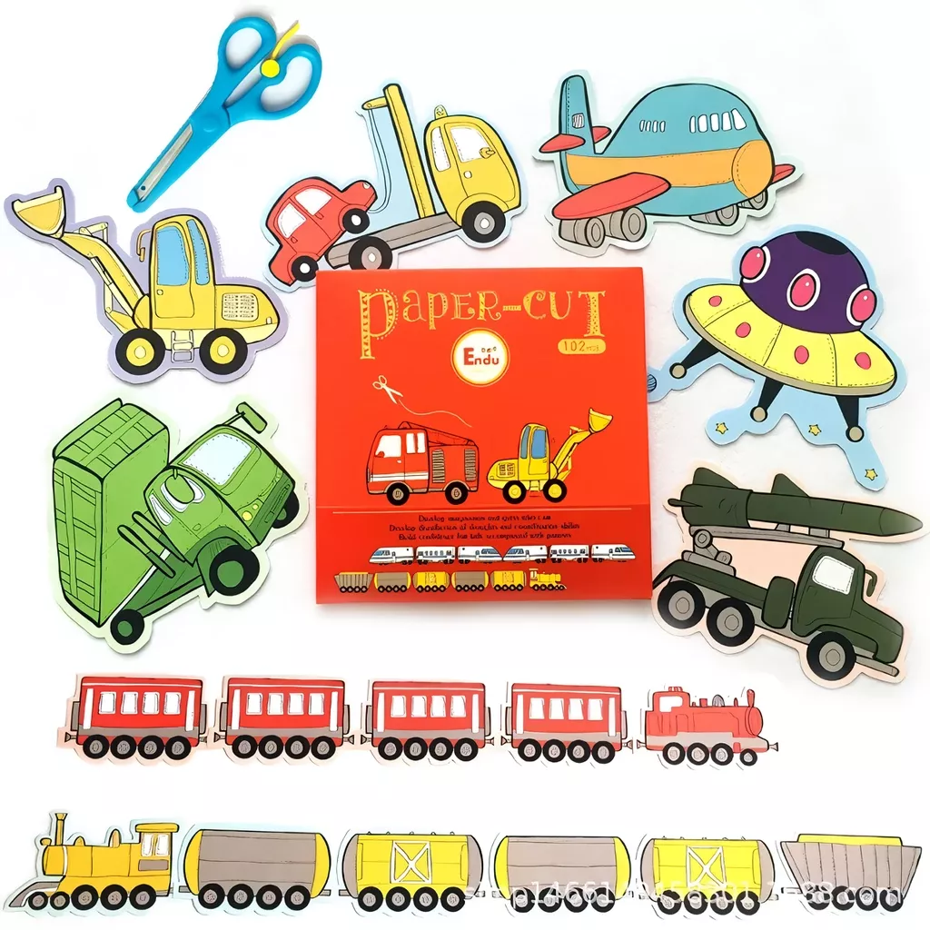 102-Piece Kids 3D Paper Cutting Craft Set - DIY Educational Toys for Children - Image 4