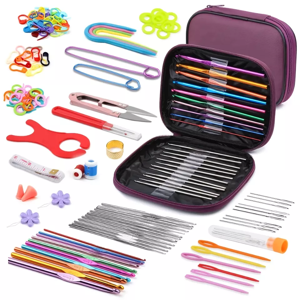 Beginner’s Crochet Kit with Ergonomic Hooks and Storage Case - Image 4