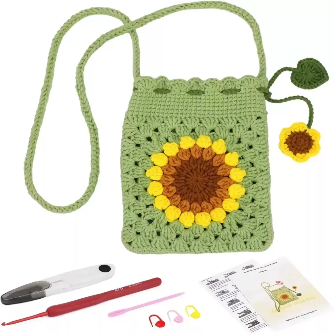 Beginner's Crochet Kit for Flower Bag Design - Image 6