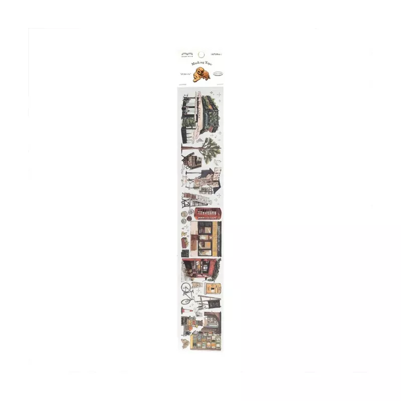 Travel Journey Memory Washi Tape with City Street Views for Scrapbooking & DIY Projects - Image 6