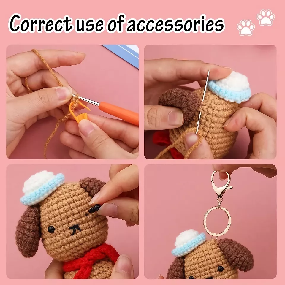 Beginner's Crochet Animal Kit - Create Your Own Dog - Image 3