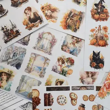 20 Pages of Precut Decorative Stickers for Scrapbooking & Journaling
