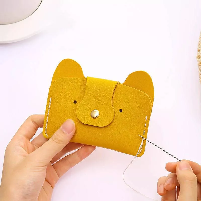 Adorable DIY Puppy Coin Purse Kit - Creative Handcrafted Leather Mini Wallet