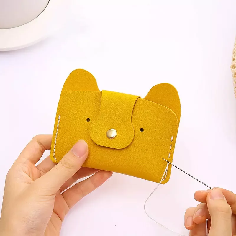 Adorable DIY Puppy Coin Purse Kit - Creative Handcrafted Leather Mini Wallet - Image 5