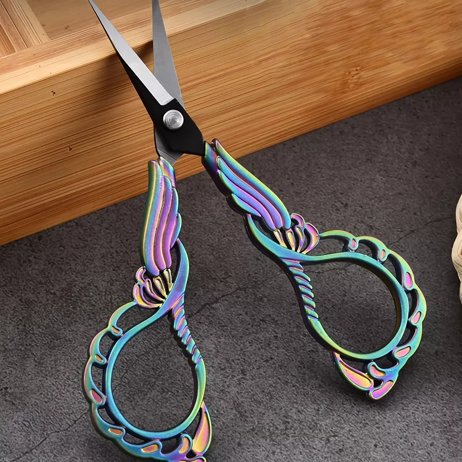 Vintage Orchid-Shaped Multifunctional Scissors for Art and Crafting - Image 2