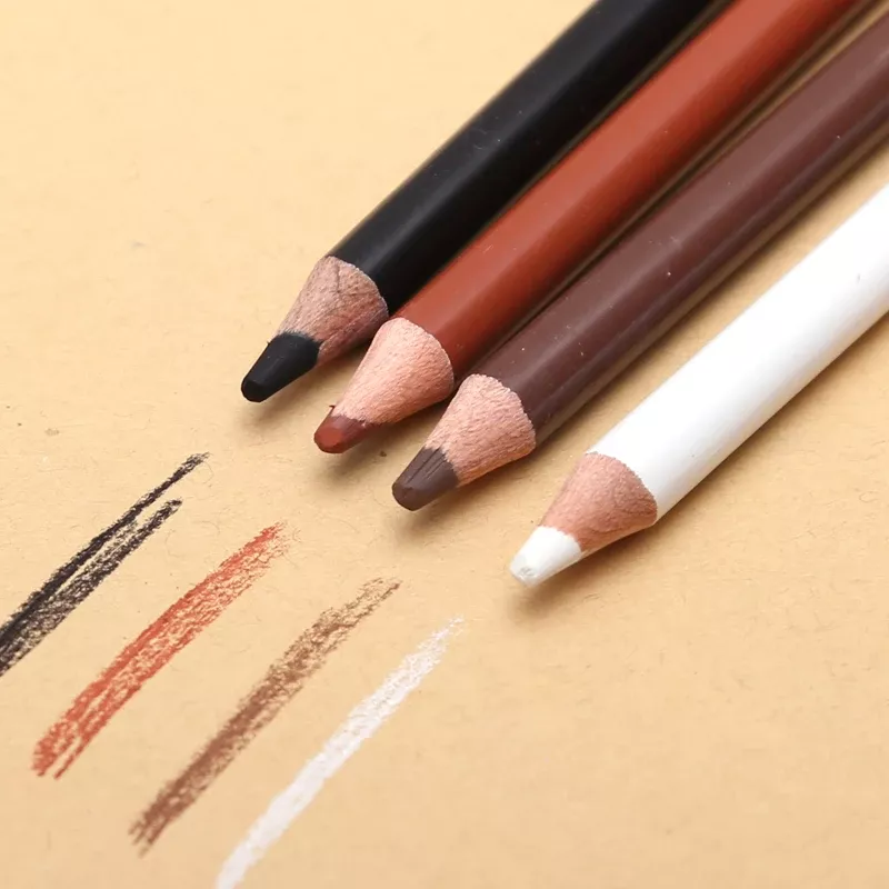 4 Color Charcoal & Soft Pastel Skin Tone Pencils - Image 5
