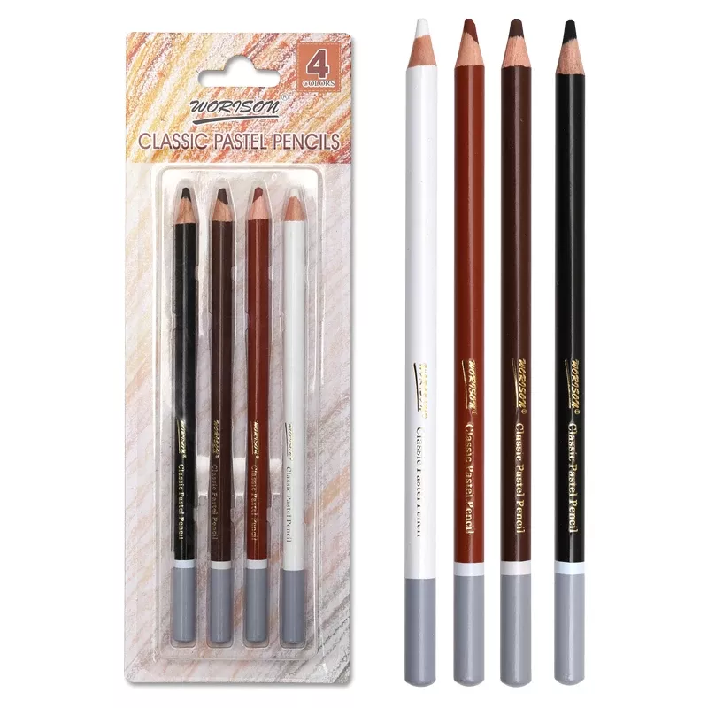 4 Color Charcoal & Soft Pastel Skin Tone Pencils - Image 6