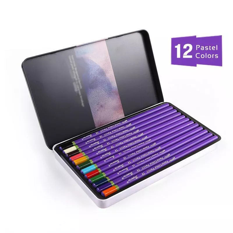 12-Color Pastel Pencils Set - Image 2