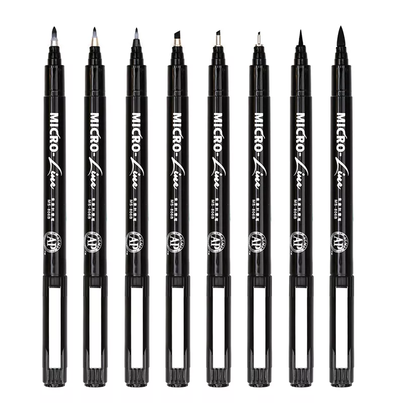 8-Piece Waterproof Hand Lettering and Calligraphy Pen Set – Professional Sketch & Design Markers - Image 4