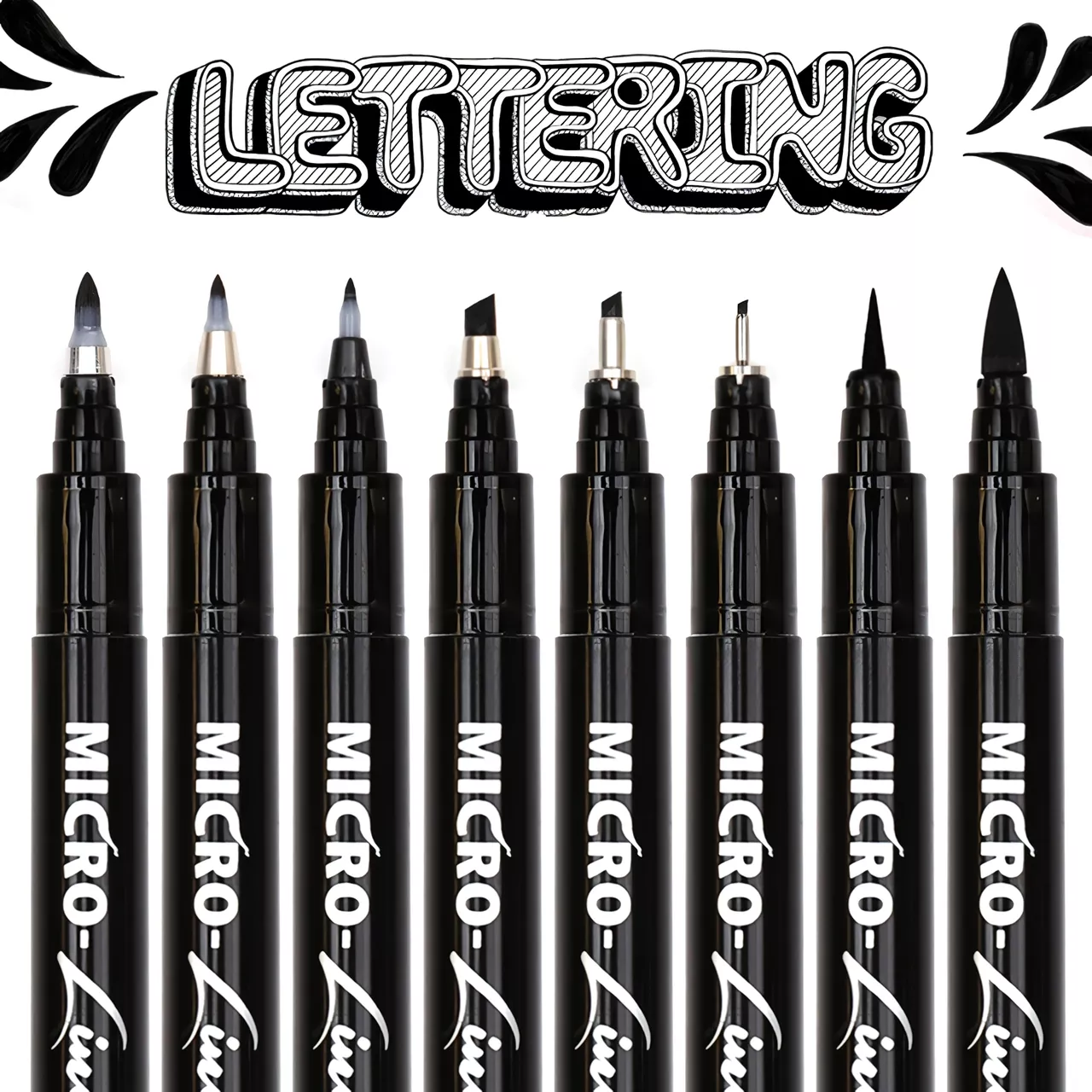 8-Piece Waterproof Hand Lettering and Calligraphy Pen Set – Professional Sketch & Design Markers - Image 2